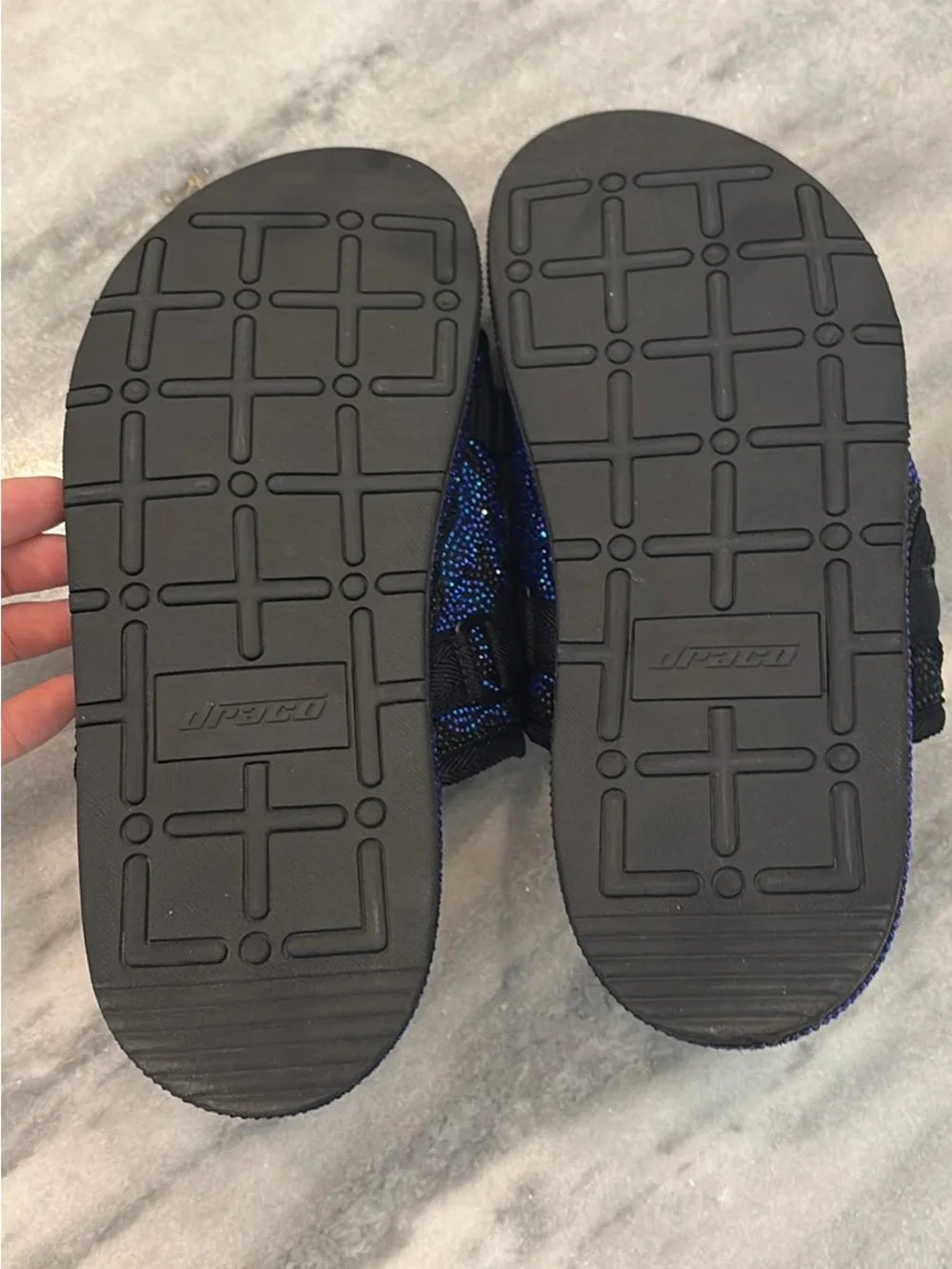 Men’s DRACO SLIDES Black & Blue Slide Sandals